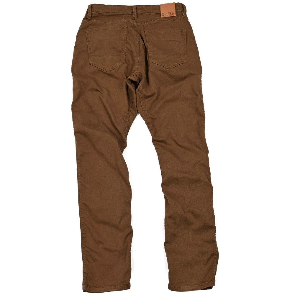 DU/ER No Sweat N2X Relaxed Taper Pants Stretch 32x32 (32x31) Mens Brown Chino - Picture 7 of 11